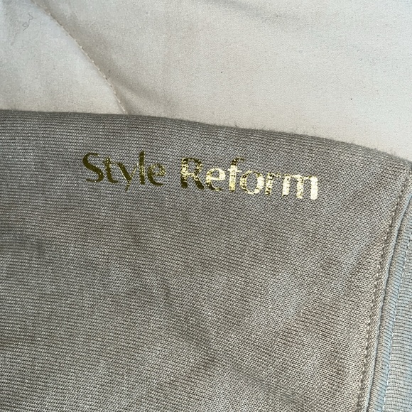 Style Reform Metallic Heart Sweatshirt Taupe Gold Copper - Picture 7 of 7